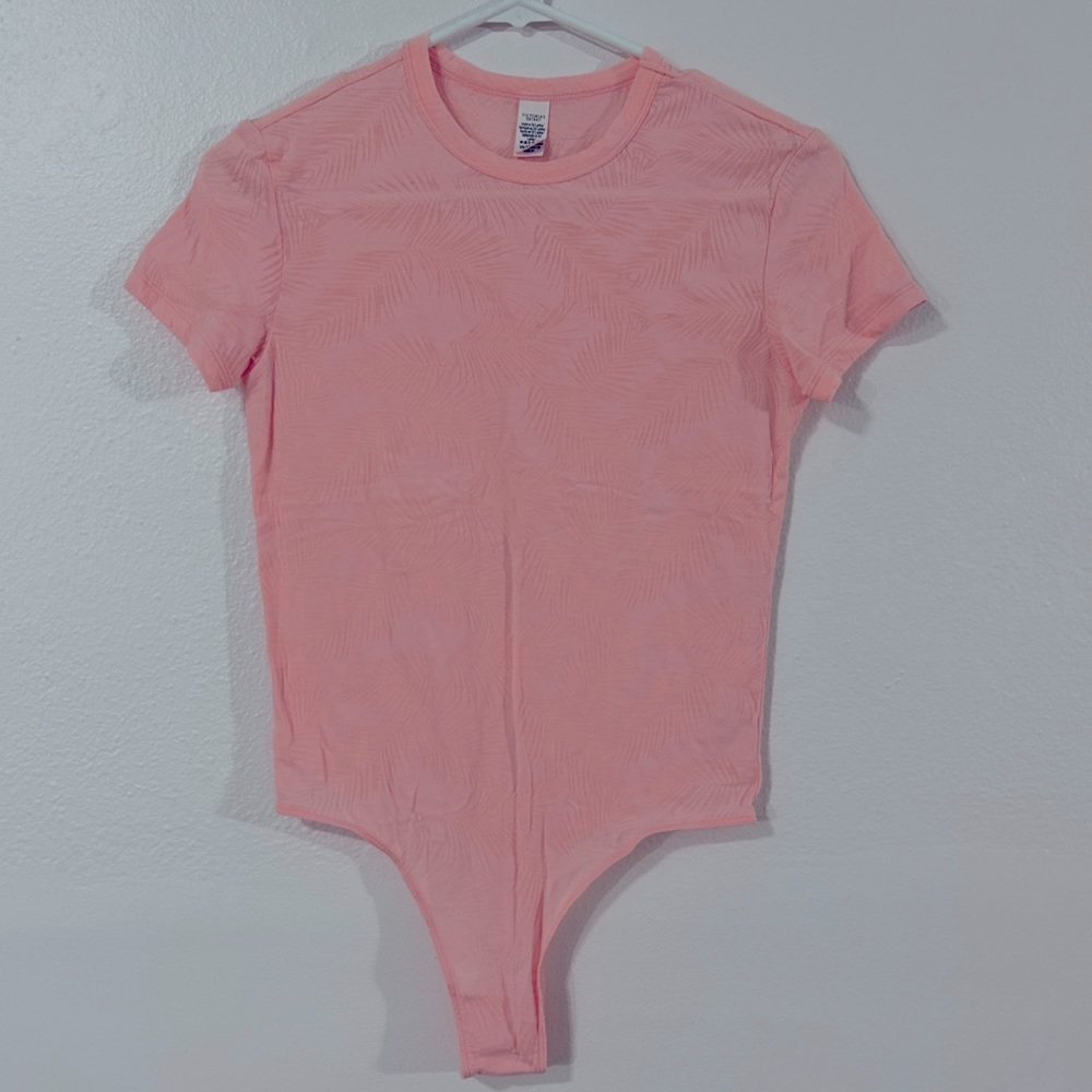 Victoria Secret Palm Peachy Orange Bodysuit Sz XS